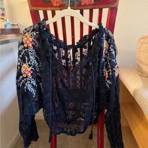 Floral Embroidered Lace Top